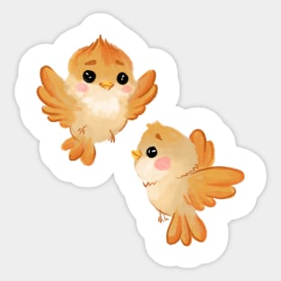 Two cute birds Sticker